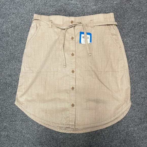 Columbia Womens Organic Cotton Summer Chill Skirt M Regular Fit Beige - Picture 1 of 7